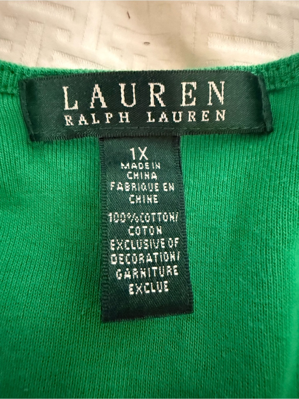 TWO 1X Women’s Short-Sleeve Tops Green Ralph Lauren + Turquoise Calvin Klein - Picture 2 of 9